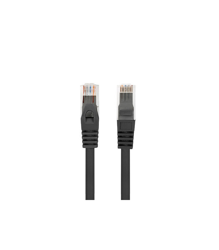 Cable red lanberg latiguillo cat.6 utp lszh cu 0.25m negro fluke passed