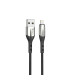 Cable qcharx toronto usb a lightning 3a - 1 m - zinc negro cordon suave