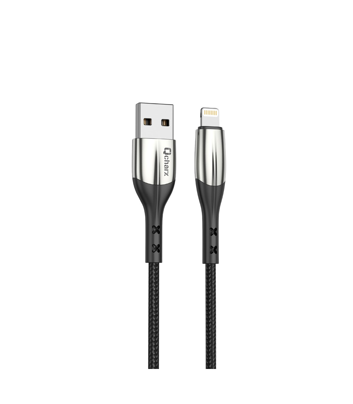 Cable qcharx toronto usb a lightning 3a - 1 m - zinc negro cordon suave