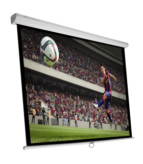 Pantalla manual videoproyector pared y techo phoenix 80´´ 1.4m x 1.4m ratio 1:1 - 16:9 - 4:3 posicion ajustable - carcasa blanca