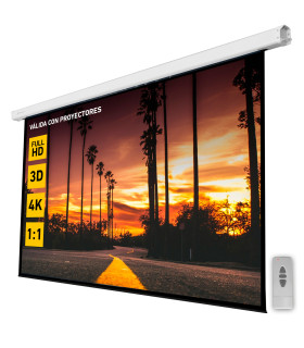 Pantalla electrica videoproyector pared y techo phoenix 135´´ratio 1:1 - 4:3 - 16:9 2.4m x 2.4m posicion adjustable - carcasa bl