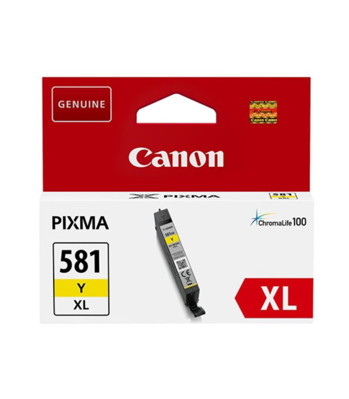 Cartucho tinta canon cli 581 y xl amarillo pixma tr7550 - tr8550 - ts6150 - ts6151 - ts8150 - ts8151 - ts8152 - ts9150 - ts9155