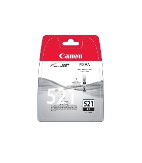 Cartucho tinta canon cli 521bk negro 9ml pixma 3600 -  4600 -  4700 -  mp540 -  550 -  560 -  620 -  630 -  640 -  980 -  mx860 