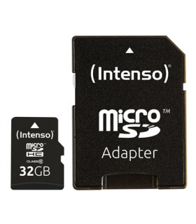 Tarjeta memoria micro sd intenso 32gb cl10 + adaptador sd