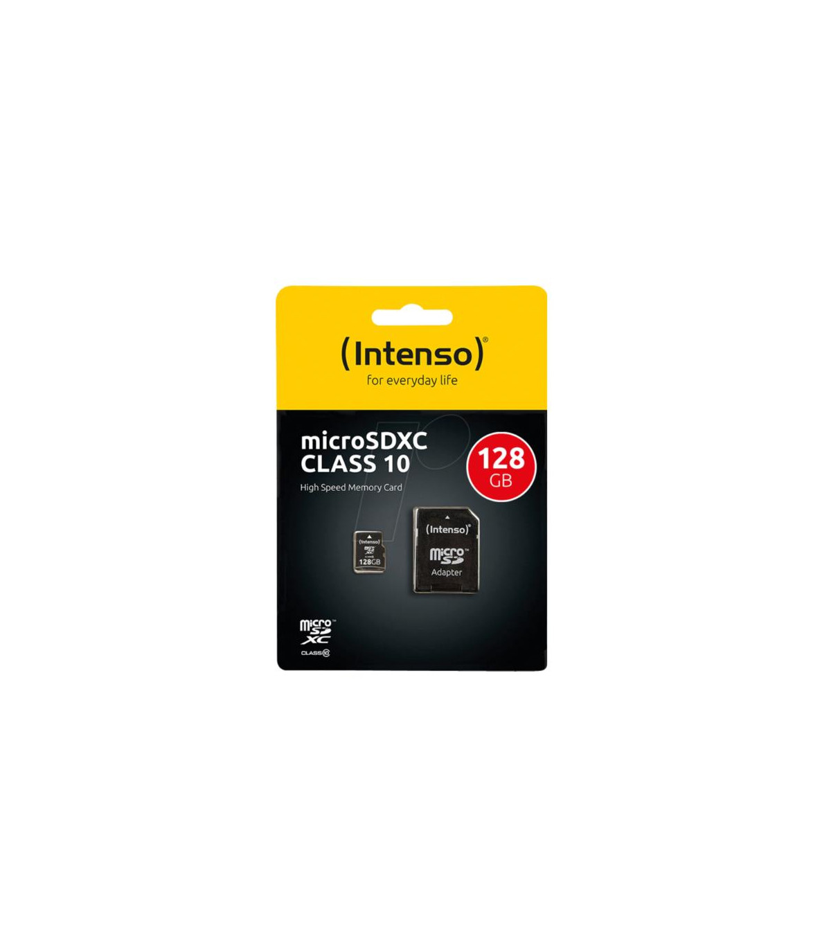Tarjeta memoria micro sd intenso 128gb cl10 + adaptador sd