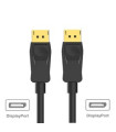 Cable ewent displayport 1.2 - 4k - 60hz - a - a awg28 - 2m