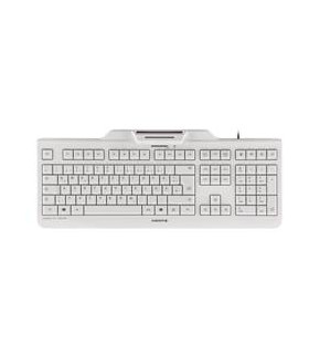 Teclado cherry kc 1000 sc lector de tarjeta chip integrado dni usb blanco