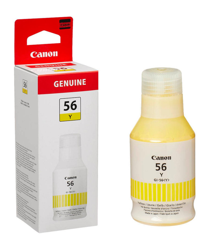 Botella tinta canon gi - 56y amarillo 135ml 14881 paginas