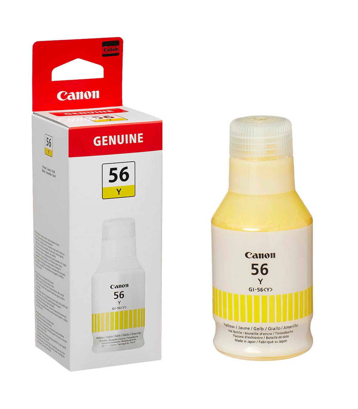 Botella tinta canon gi - 56y amarillo 135ml 14881 paginas