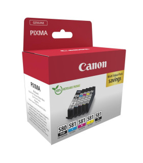 Multipack canon pgi - 580 pgbk + cli - 581 cymbk