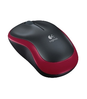Mouse raton logitech m185 optico wireless inalambrico rojo 2.4ghz