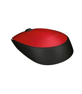 Mouse raton logitech m171 optico wireless inalambrico rojo