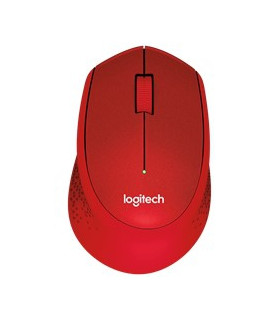 Mouse raton logitech m330 optico wireless inalambrico silent plus rojo