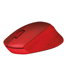 Mouse raton logitech m330 optico wireless inalambrico silent plus rojo