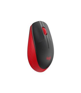 Mouse raton logitech m190 full size optico wireless inalambrico rojo