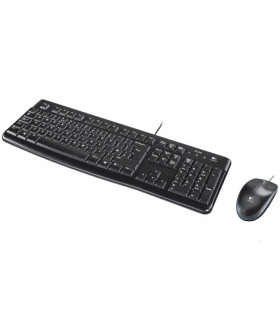Teclado + mouse logitech mk120 optico usb 2.0 negro portugues