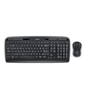 Teclado + mouse logitech mk330 wireless inalambrico usb 2.0 negro 2.4ghz