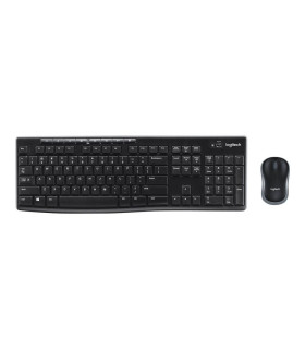 Teclado + mouse logitech mk270 optico wireless inalambrico usb 2.0 negro