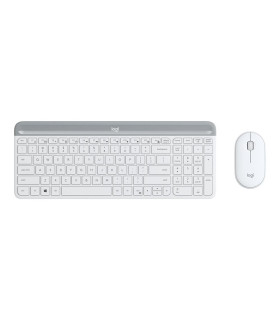 Teclado + mouse logitech mk470 wireless inalambrico blanco