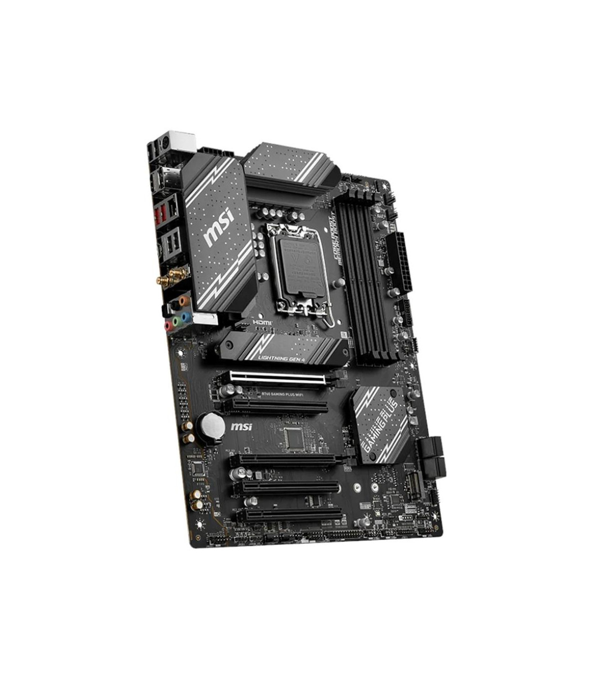 Placa base msi 1700 b760 gaming plus wifi atx - 4 x ddr4 - 4 x sata 6 - 4 x usb 2.0 - 2 x usb 3.2 - 1 x usb tipo c