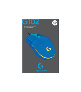Mouse raton logitech g102 lightsync azul gaming 8.000 dpi 6 botones