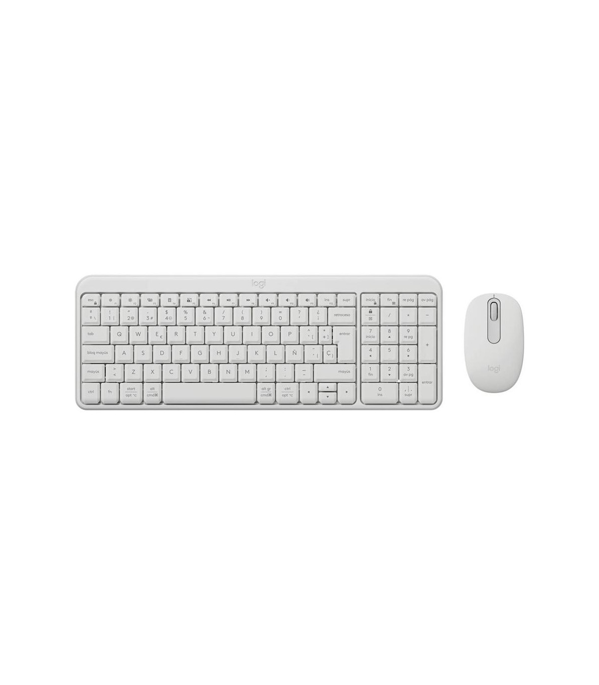 Teclado + mouse logitech mk250 inalambrico blanco