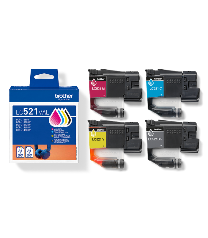 Multipack brother lc521val negro - cian - magenta - amarillo