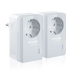 Pack x2 adaptadores de red linea electrica 500mbps powerline con enchufe tp - link