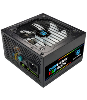 Fuente de alimentacion coolbox deep energy rgb600 - 600w 80+ bronze gaming rgb