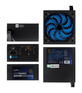 Fuente de alimentacion coolbox gaming deeppower 800w 80 plus bronze - 14 cm - full range