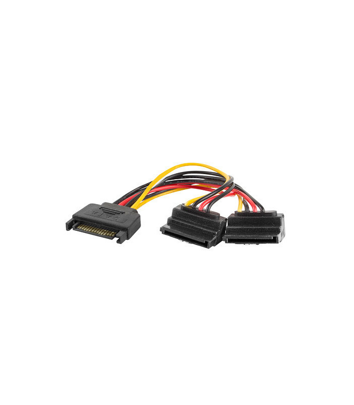 Cable alimentacion lanberg sata macho - 2x sata hembra 15cm