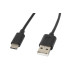 Cable usb lanberg 2.0 macho -  usb tipo c macho 1.8m negro