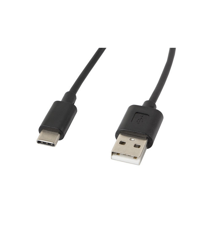 Cable usb lanberg 2.0 macho -  usb tipo c macho 1.8m negro