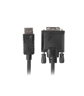 Cable displayport lanberg macho - dvi - d macho 24+1 1.8m negro