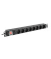 Regleta lanberg 1u 16a rack 19 8x schuko negro 2m