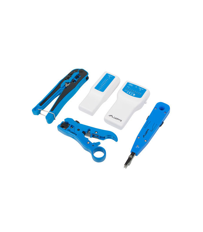 Kit herramientas lanberg pelacables -  crimpadora -  testador