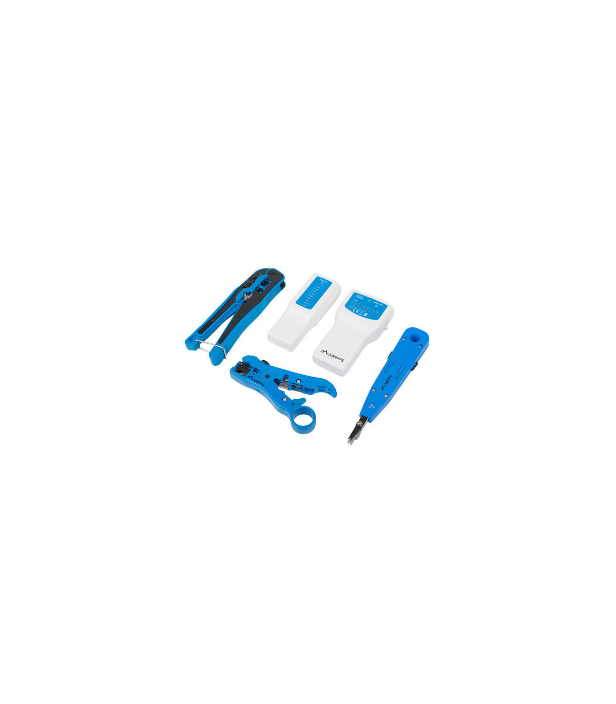 Kit herramientas lanberg pelacables -  crimpadora -  testador