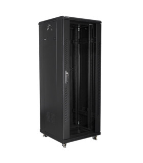 Armario rack lanberg de suelo 32u - 600x600x1603 19 pulgadas flat pack negro