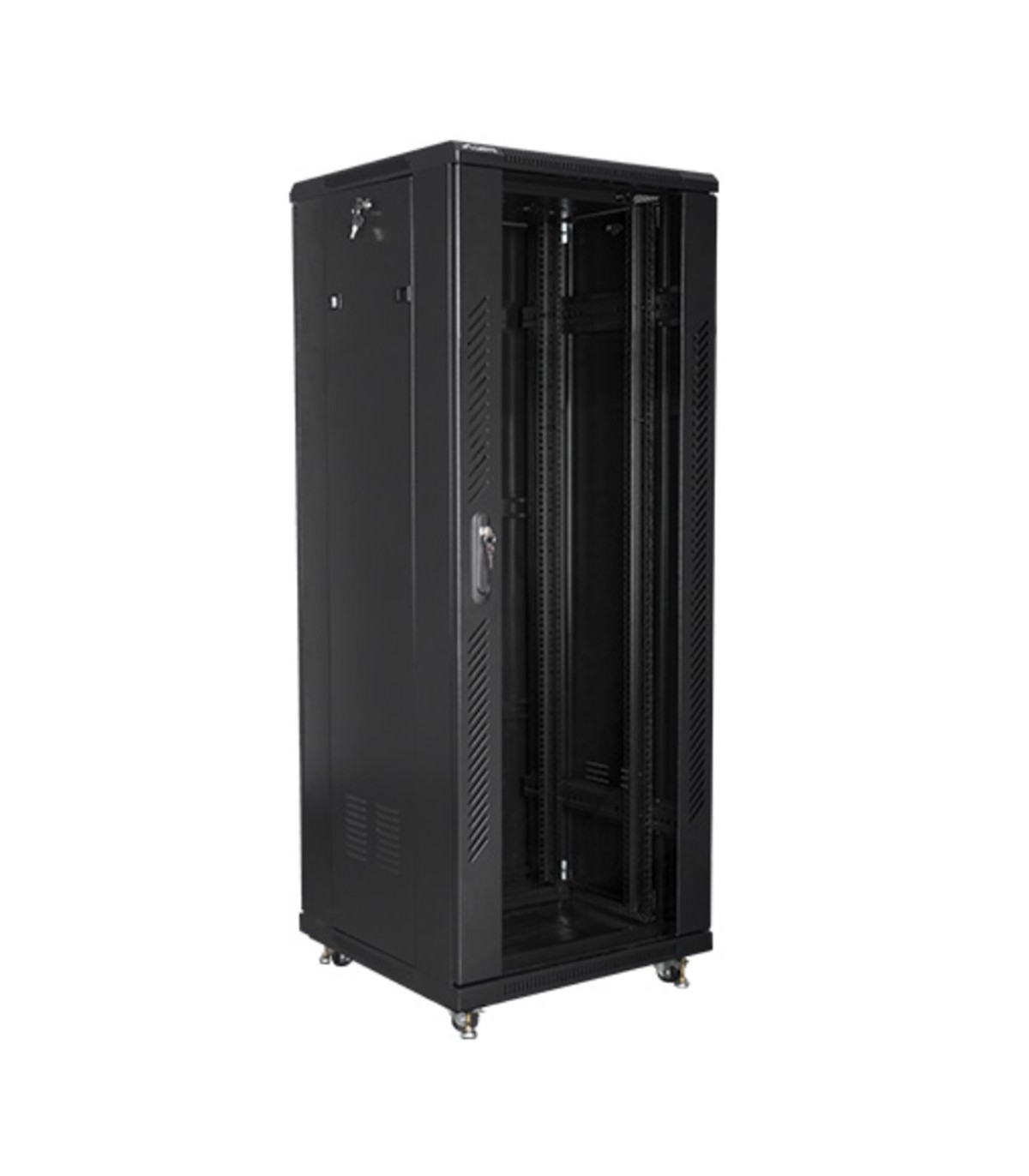 Armario rack lanberg de suelo 32u - 600x600x1603 19 pulgadas flat pack negro