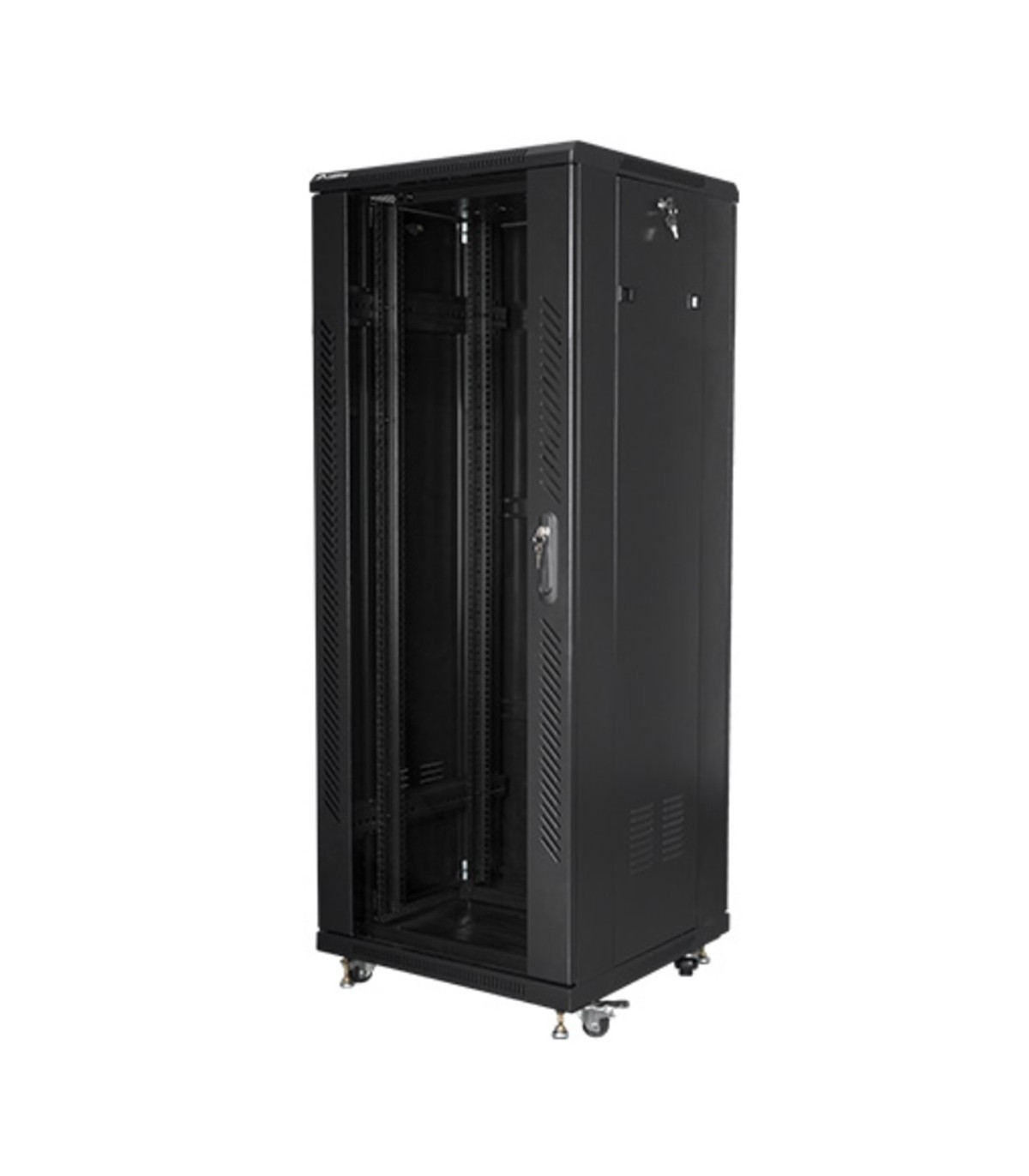 Armario rack lanberg de suelo 32u - 600x600x1603 19 pulgadas flat pack negro