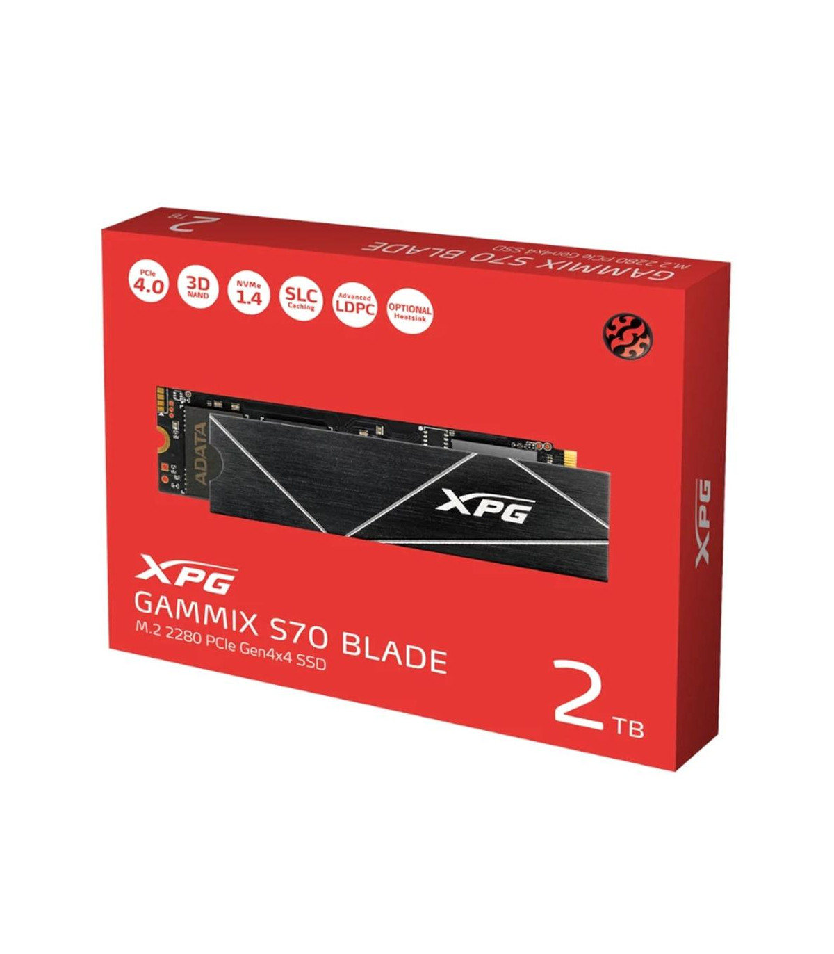 Disco duro interno solido ssd adata xpg gammix s70 blade 2tb pcie 4.0 nvme