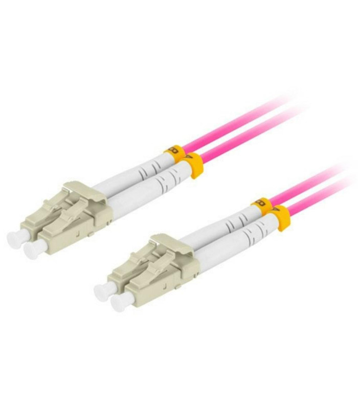 Cable fibra optica lanberg multi lc -  upc -  lc -  upc duplex om4 50 - 125 lszh vi - 0.5m