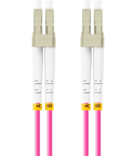 Cable fibra optica lanberg multi lc - upc - lc - upc duplex om4 50 - 125 lszh vi - 0.5m