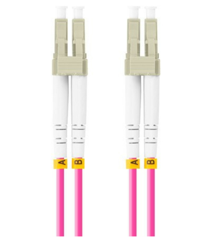 Cable fibra optica lanberg multi lc -  upc -  lc -  upc duplex om4 50 - 125 lszh vi - 0.5m