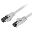 Cable red lanberg latiguillo cat.8.1 s - ftp lszh cu 0.25m gris fluke passed