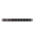 Regleta lanberg 1u 16a rack 19 pulgadas 6x socket schuko negro 2m