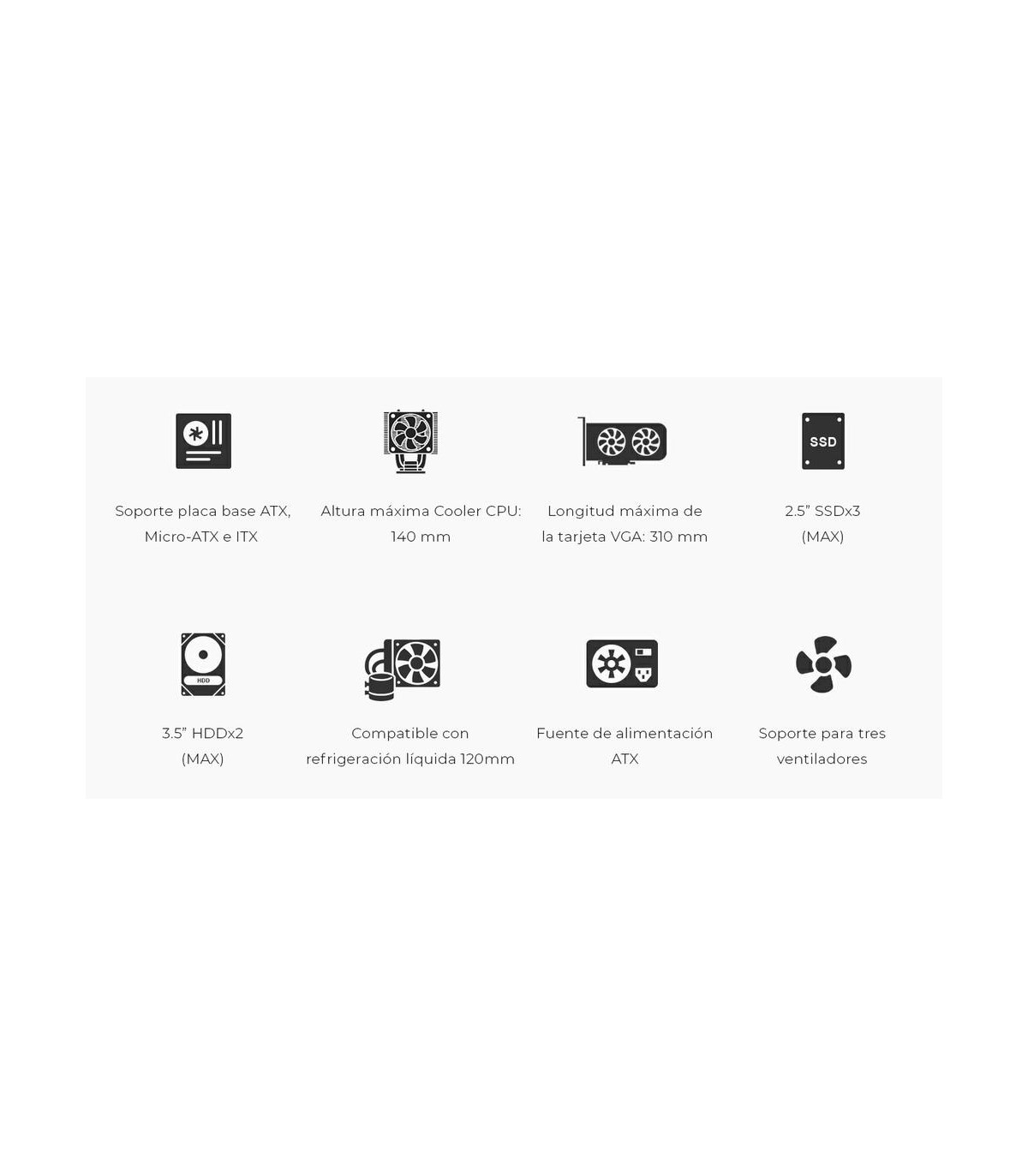 Caja ordenador coolbox atx a780 usb - c 3.2 gen1 fte.500w 80+ bronze