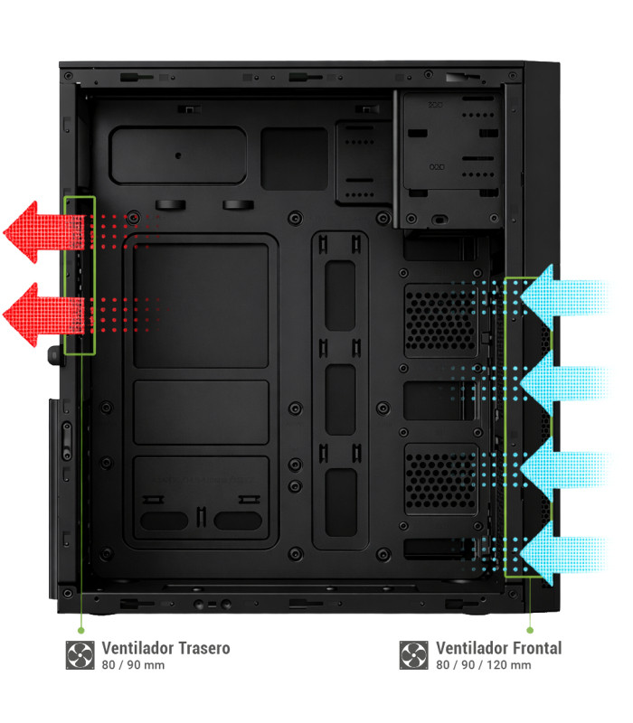 Caja ordenador coolbox atx a780 usb - c 3.2 gen1 fte.650w powerline3 efiefciencia 85%