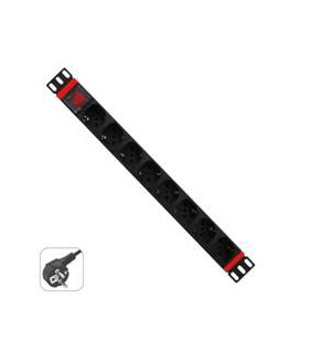 Regleta rack wp 1u 8 enchufes schuko con interruptor