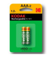 Blister pilas kodak recargables ni - mh aaa lr3 650mah - blister 2 pilas